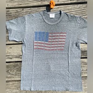 80s usa olympics flag print shirt sz L